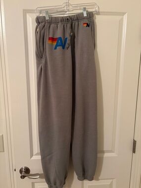 Aviator Nation Men- Slate Color Sweatpants with Standard Logo- Size Small